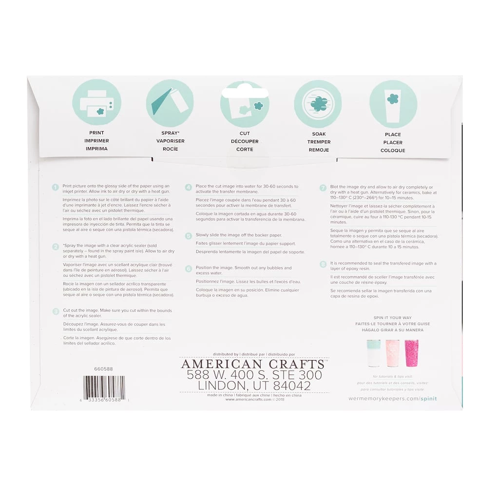 Best deal π 12 Packs: 4 ct. (48 total) We R Memory Keepers® Spin It™ Waterslide Paper π - Image 2