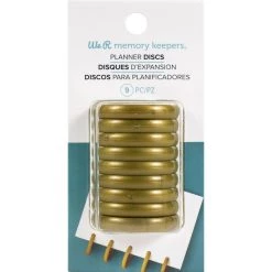 New ⭐ We R Memory Keepers® Gold Planner Discs, 9ct. 🌟