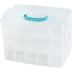 Cheap 🧨 We R Memory Keepers® 3-Tier Snap Box Translucent Plastic Storage Case 👏