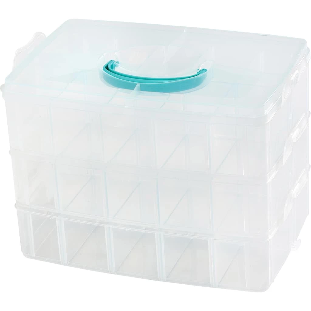 Cheap 𧨠We R Memory Keepers® 3-Tier Snap Box Translucent Plastic Storage Case π