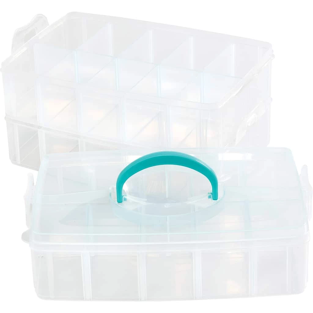 Cheap 𧨠We R Memory Keepers® 3-Tier Snap Box Translucent Plastic Storage Case π - Image 2