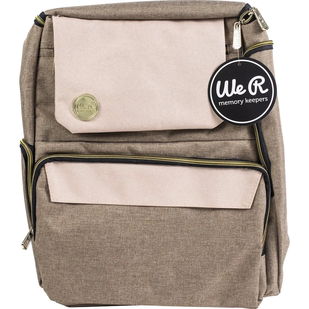Best reviews of π€© We R Memory Keepers® Taupe & Pink Crafter's π Backpack π - Image 3