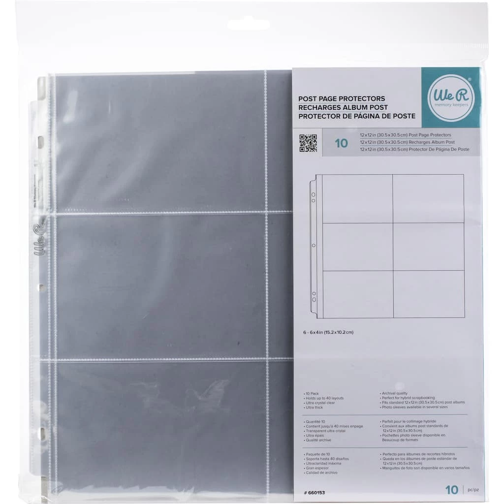 New π We R Memory Keepers® 12" x 12" Post Photo Sleeves with 4" x 6" Pockets, 10ct. π - Image 2
