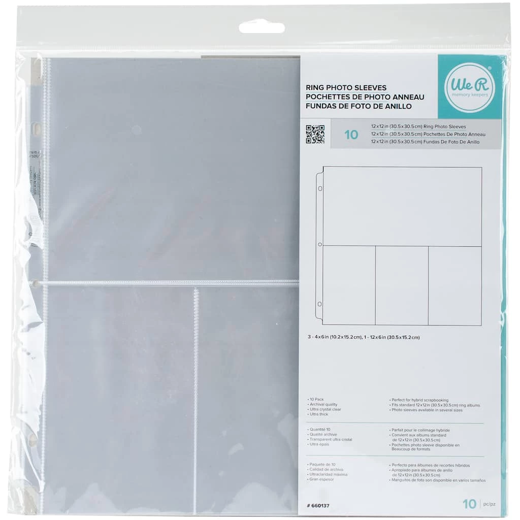 New βοΈ We R Memory Keepers® 12" x 12" Ring Photo Sleeves π - Image 2