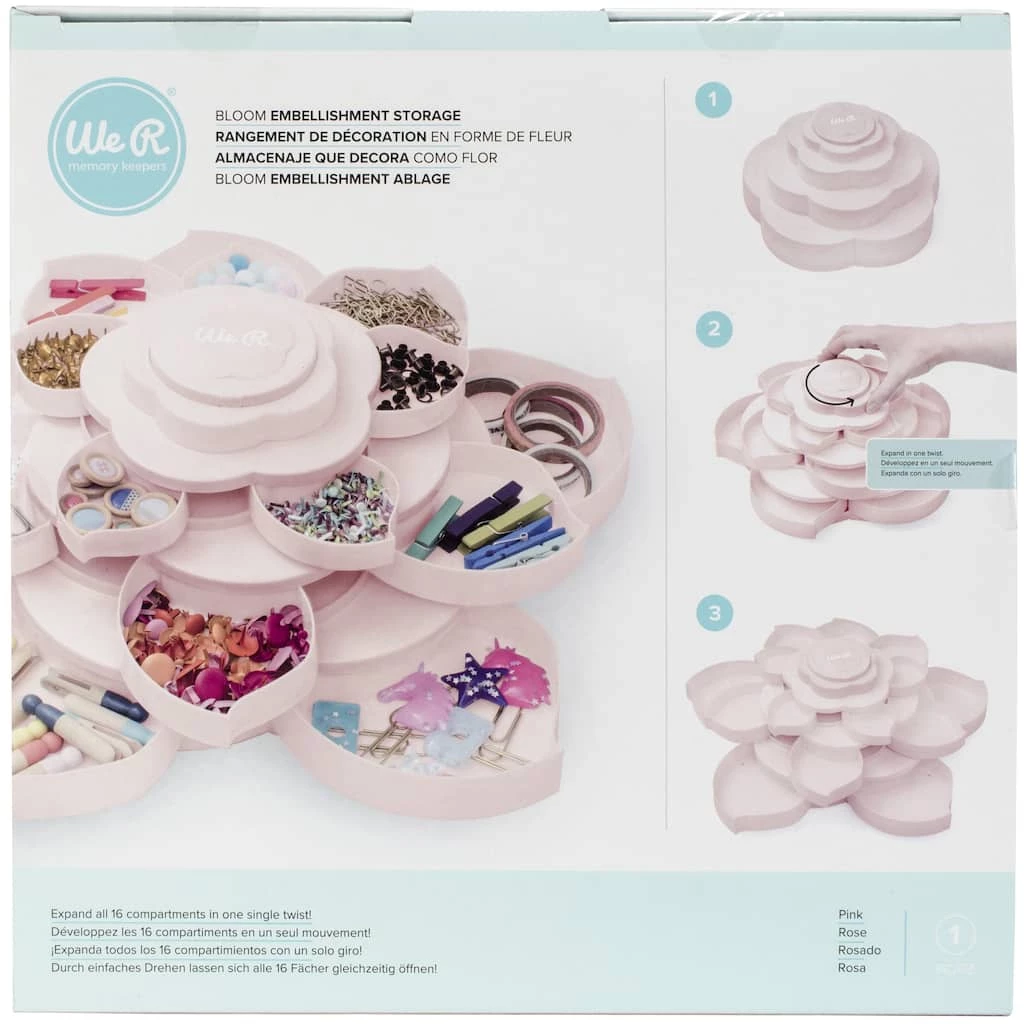 Hot Sale π We R Memory Keepers® Pink Bloom Embellishment Storage π
